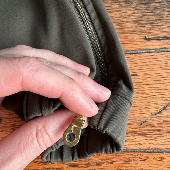 ZYIA Dark Olive Green Peak Zipper Jogger Pants - Picture 6 of 9